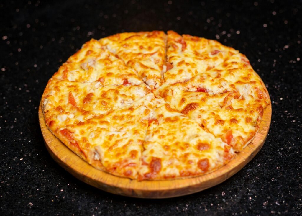 Wooden Platter with Freshly Baked Imeretian Khachapuri